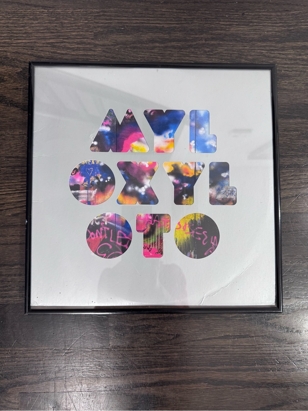 Coldplay Full Vinyl in Glass Frame